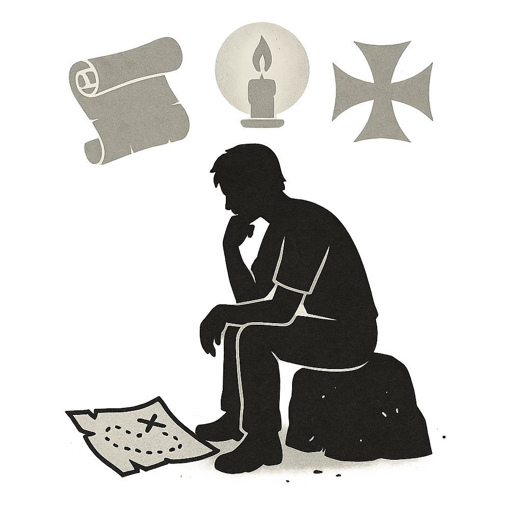 Nachdenklicher Geocacher